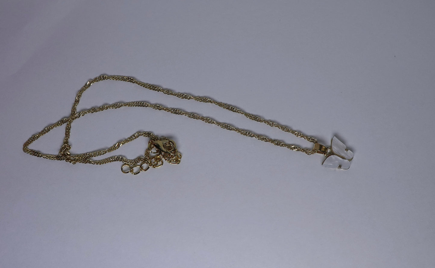 White Butterfly Necklace
