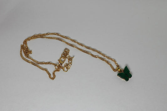 Green Butterfly Necklace